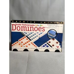 Cardinal Premier Edition Double Twelve Jumbo Color Dot Dominoes 91 Tiles 2512C